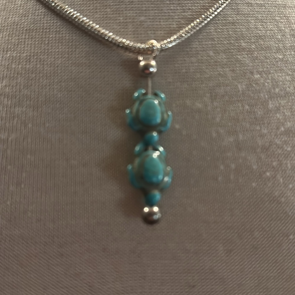 Turquoise Silver Jewelry Set - Picture 2 of 3